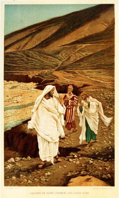 Llamado de San Andrés y San Juan - San Juan - Biblia de James Jacques Joseph after Tissot