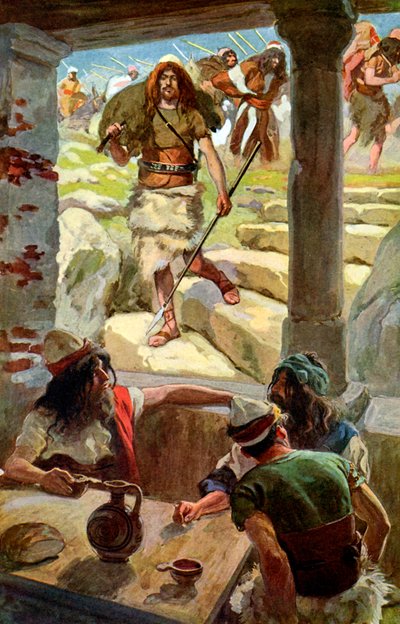 David regresa a Aquis por J James Tissot - Biblia de James Jacques Joseph after Tissot