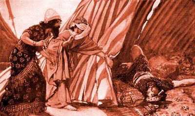 Jael mostrando a Barac a Sísara muerto de James Jacques Joseph after Tissot