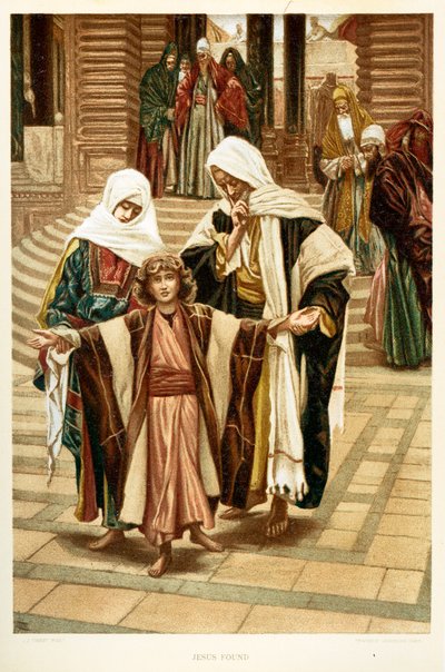 Jesús encontrado, San Lucas - Capítulo 2 - Biblia de James Jacques Joseph after Tissot