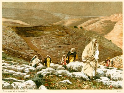 Jesús sube a Jerusalén - San Juan, Biblia de James Jacques Joseph after Tissot