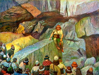 Sansón en las cuevas de Etam por Tissot - Biblia de James Jacques Joseph after Tissot