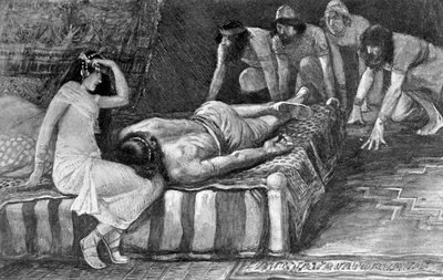 Sansón es hecho prisionero por Tissot - Biblia de James Jacques Joseph after Tissot