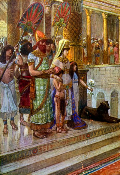 Salomón y la reina de Saba por Tissot - Biblia de James Jacques Joseph after Tissot