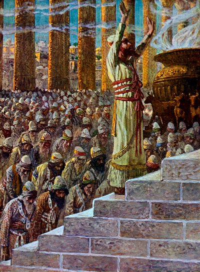 Salomón dedica el templo en Jerusalén de James Jacques Joseph after Tissot