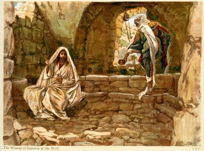 La mujer de Samaria en el pozo - San Juan - Biblia de James Jacques Joseph after Tissot