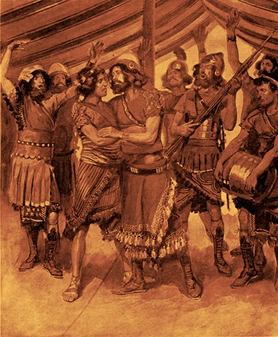 La amistad de Jonatán y David - Biblia de James Jacques Joseph after Tissot