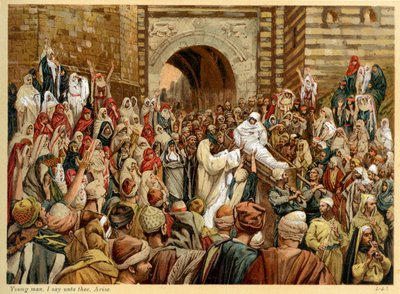 Joven, a ti te digo, Levántate - San Lucas - Biblia de James Jacques Joseph after Tissot