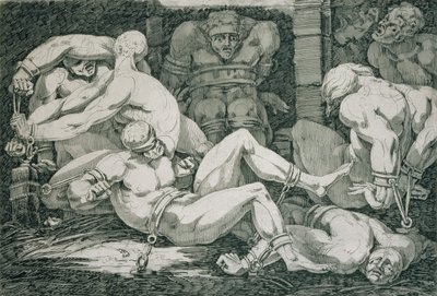 Ugolino y sus hijos en la Torre del Hambre, siglo XVIII de James Jefferys