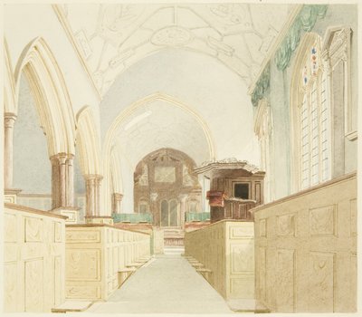 Interior de la Iglesia de St Mary-le-Port de James Johnson