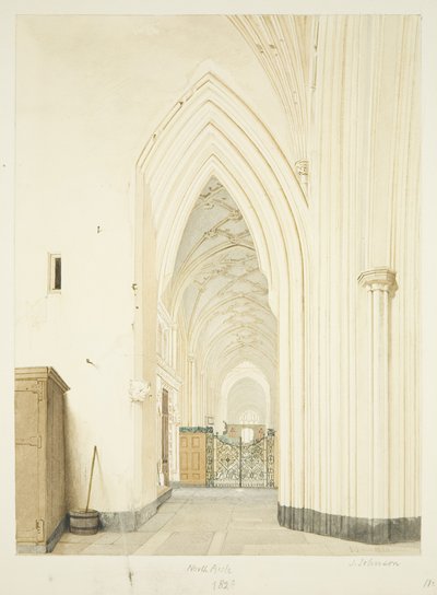 Pasillo norte de St Mary Redcliffe, mirando al este de James Johnson