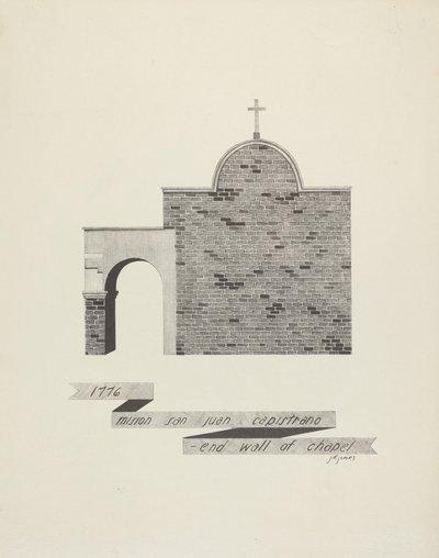 Misión San Juan Capistrano - Fin de la Pared de la Capilla de James Jones