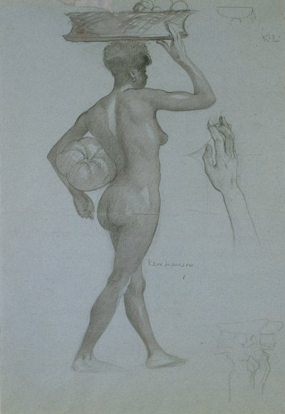 Persona negra sosteniendo una calabaza de James Kerr Lawson