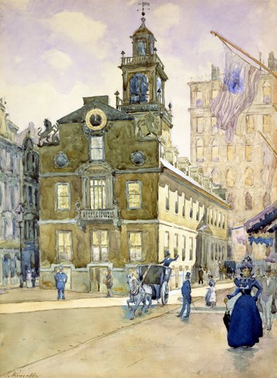 La Casa del Estado desde Park Street, Boston de James Kinsella