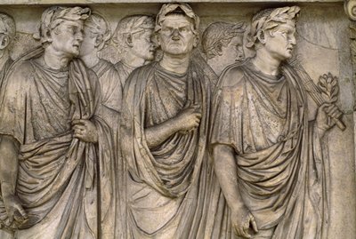 Ara Pacis Augustae, un altar independiente con un grupo de viudas, magistrados, sacerdotes... de James L Stanfield