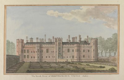 Castillo de Herstmonceux, Sussex Oriental: La fachada norte de James Lambert  of Lewes