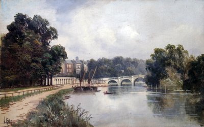 Cholmondeley Walk, mirando hacia el puente de Richmond de James Lewis