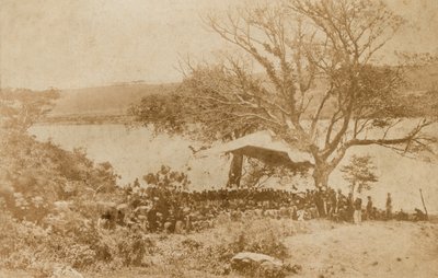 La lectura de un ultimátum a los jefes zulúes en el lado de Natal del Drift Lower Tugela de James Lloyd