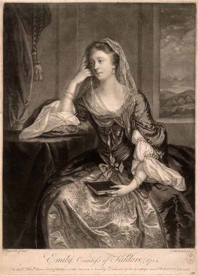 Emily, condesa de Kildare de James MacArdell