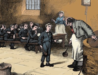 Escena de Oliver Twist de Charles Dickens, 1836 de James Mahoney
