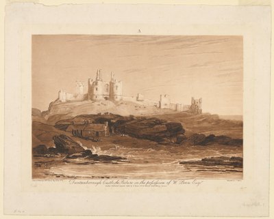 Castillo de Dunstanburgh, de "Liber Studiorum," parte III de James Mallord William Turner