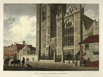 Fachada oeste de la catedral de San Patricio de James Malton