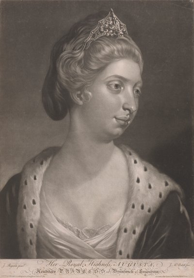 Su Alteza Real Augusta, Princesa heredera de Brunswick y Lunenburg de James McArdell