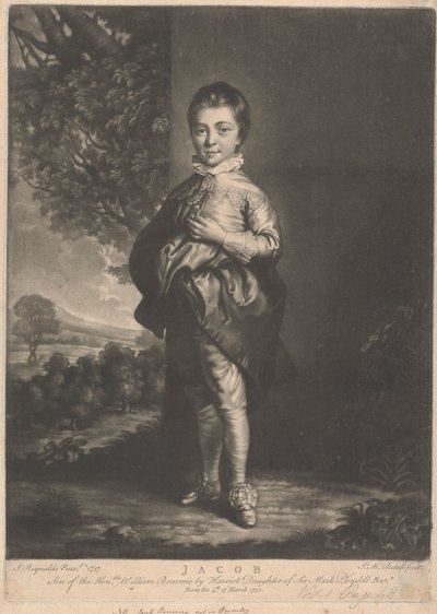 Jacob, Hijo del Honorable William Bouverie de James McArdell