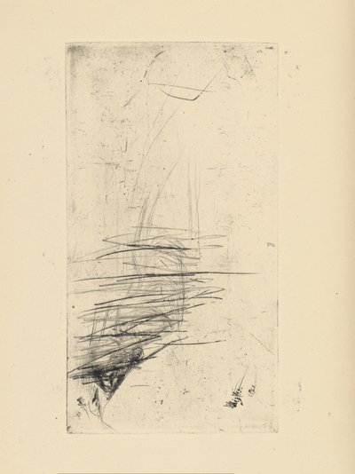 [76] Impresiones de planchas canceladas de Whistler - [Mujer joven tumbada en el sofá]. de James Abbott McNeill Whistler