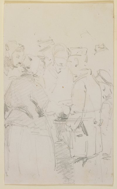 Un grupo de figuras alrededor de un brasero de James Abbott McNeill Whistler