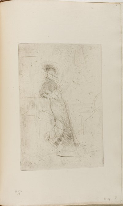 Una dama en una ventana de James Abbott McNeill Whistler