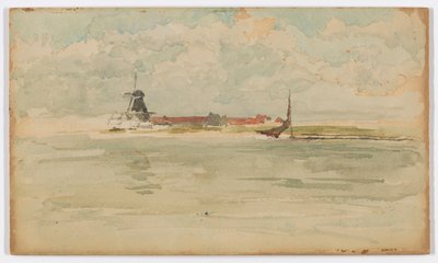 Una pequeña nota roja - Dordrecht de James Abbott McNeill Whistler