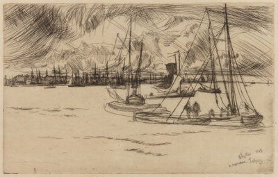 Ámsterdam, desde el Tolhuis de James Abbott McNeill Whistler