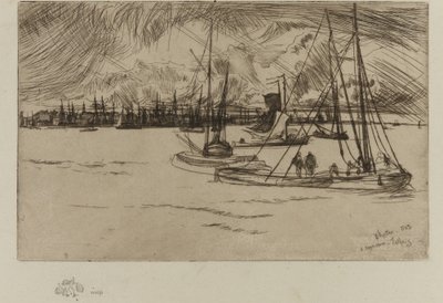 Ámsterdam, desde el Tolhuis de James Abbott McNeill Whistler
