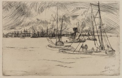 Ámsterdam, desde el Tolhuis de James Abbott McNeill Whistler