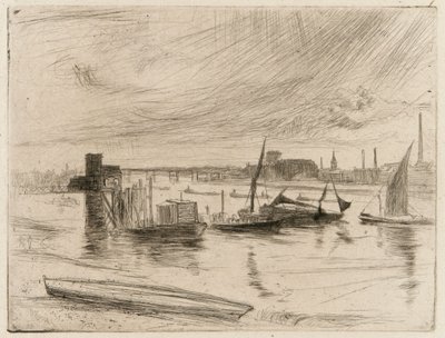 Amanecer en Battersea (Muelle de Cadogan) de James Abbott McNeill Whistler