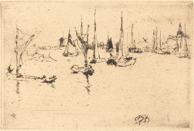 Barcos, Dordrecht de James Abbott McNeill Whistler