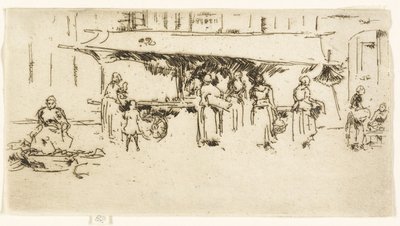 Puesto, Mercado, Loches de James Abbott McNeill Whistler