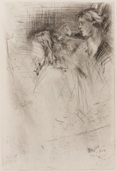 Cepillando el cabello de James Abbott McNeill Whistler