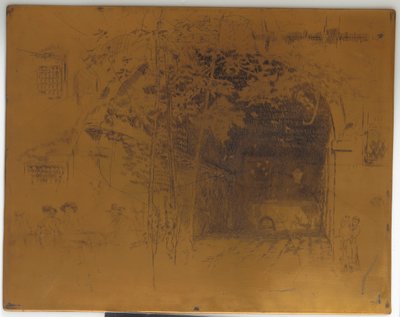 Placa de impresión cancelada para The Traghetto, No. 2 de James Abbott McNeill Whistler