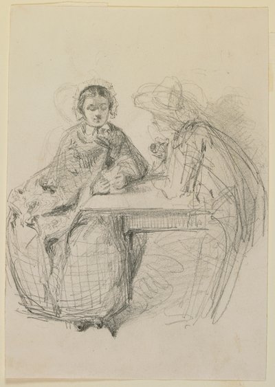 Pareja sentada en una mesa de James Abbott McNeill Whistler