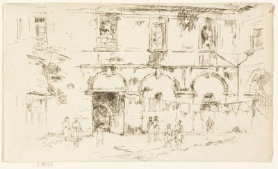 Patio del Monasterio de San Agustín, Bourges de James Abbott McNeill Whistler