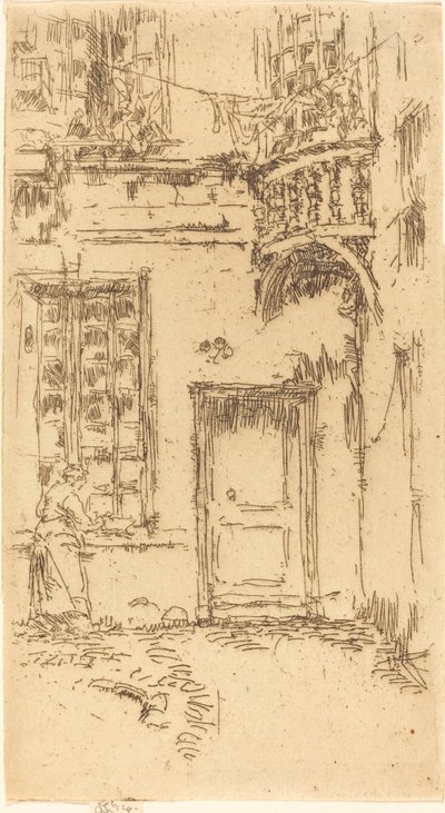 Patio, Rue P.L. Courier de James Abbott McNeill Whistler