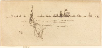 Arriando la Bandera de James Abbott McNeill Whistler