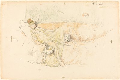Figura drapeada, reclinada de James Abbott McNeill Whistler