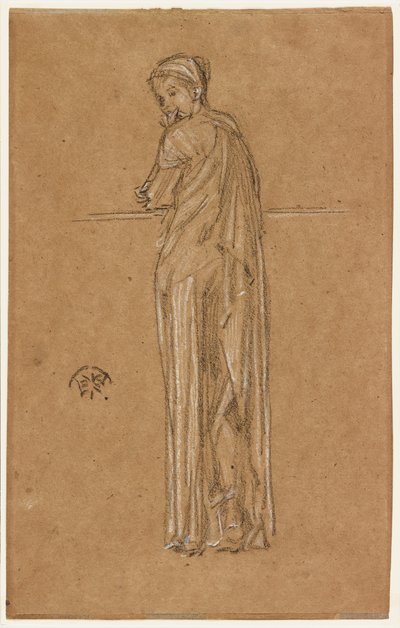 Figura Drapada de Pie de James Abbott McNeill Whistler
