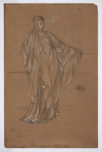 Figura Vestida en una Barandilla de James Abbott McNeill Whistler