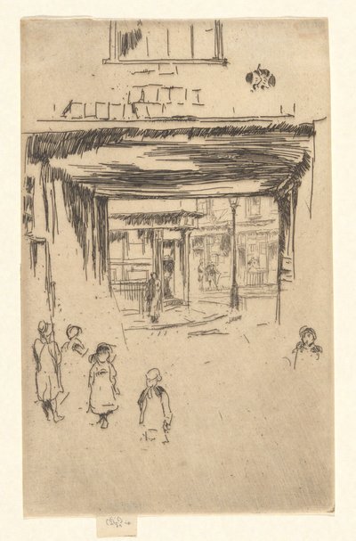 Drury Lane, del segundo conjunto de Venecia (un conjunto de veintiséis grabados) de James Abbott McNeill Whistler