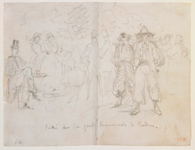 Entrada en el Gran Paseo en Baden de James Abbott McNeill Whistler
