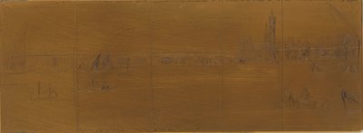 Placa de grabado: Viejo Puente de Westminster de James Abbott McNeill Whistler